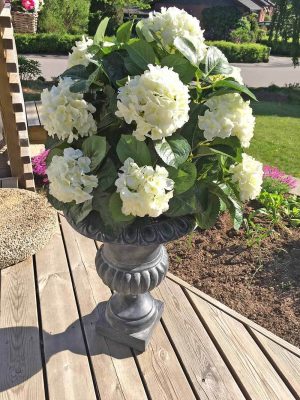 Hortensia på stam, vit, konstgjord-0