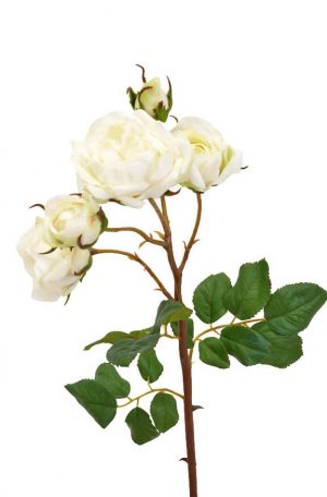 Kvistros, vit, konstgjord blomma-0