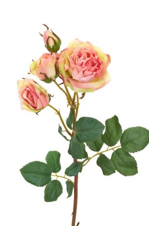 Kvistros, rosa, konstgjord blomma-0