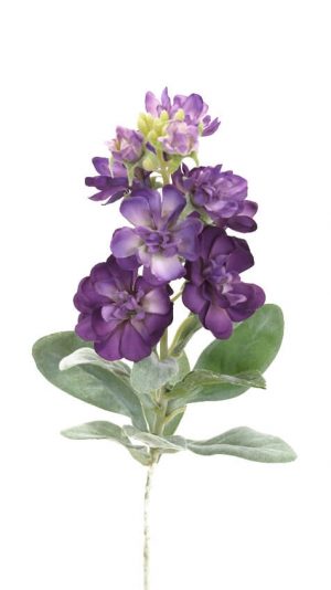 Lövkoja, lila, konstgjord blomma-0
