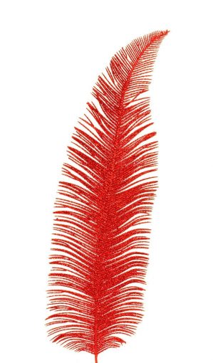 Palmblad, rött glitter-0