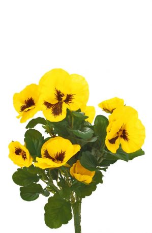 Pensé, gul, konstgjord blomma-0
