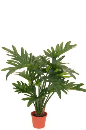 Philodendron, grön, konstgjord krukväxt-0