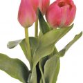 Tulpan 3-pack, cerise, konstgjord blomma-0