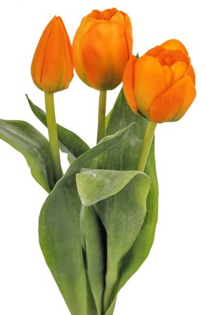 Tulpan 3-pack, orange, konstgjord-blomma-0