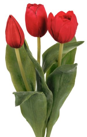 Tulpan 3-pack, röd, konstgjord blomma-0