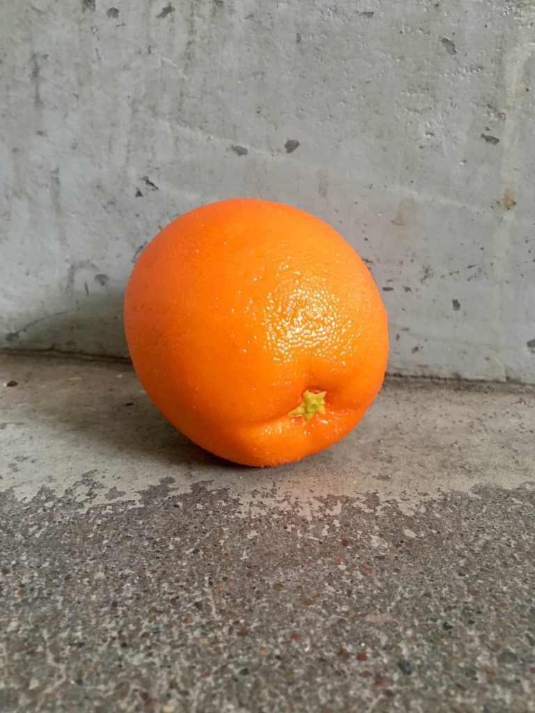 Apelsin, konstgjord frukt, 8 cm