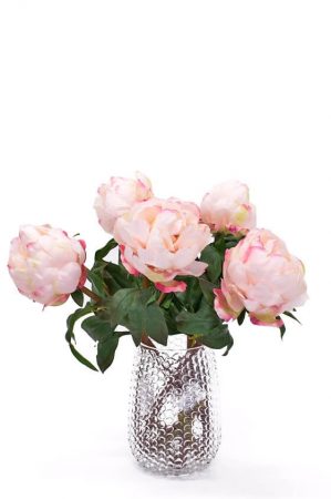 Pion, ljus rosa, konstgjord blomma-4637