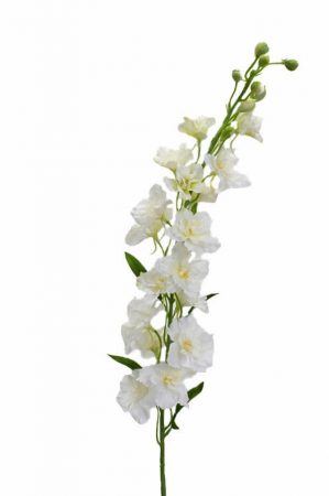 Riddarsporre, vit, konstgjord blomma-0