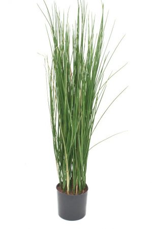 Gräs i kruka, grön konstgjord krukväxt-0