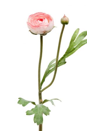 Ranunkel, vit rosa, konstgjord blomma-0
