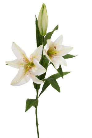 Lilja, creme, konstgjord blomma-0