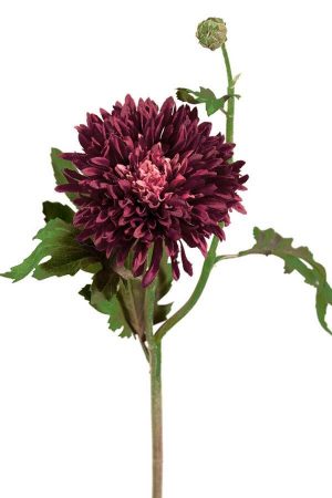 Chrysanthemum, vinröd, konstgjord blomma-0