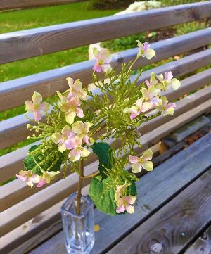 Hortensia, rosa, konstgjord blomma-0