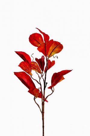Höstkvist, röda löv, konstgjord kvist-0