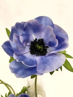 Anemon, himmelsblå, konstgjord blomma-4319