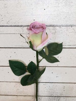 Ros, bleklila med cremebas, konstgjord blomma-0