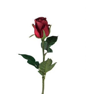 Ros, djupröd, konstgjord blomma-4288