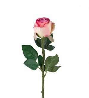 Ros, rosa med creme bas, konstgjord blomma-4287