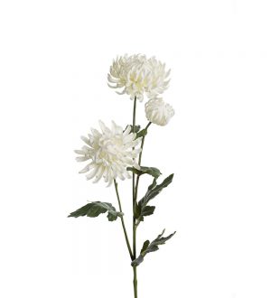 Chrysanthemum, vit, konstgjord blomma-0