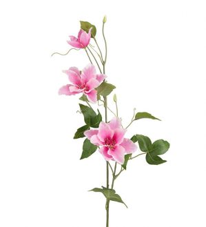 Clematis, rosa, konstgjord blomma-0