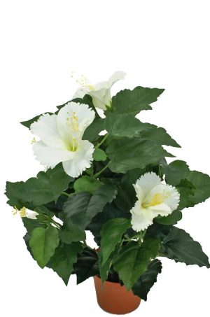 Hibiscus cream, konstgjord blomma, 42 cm