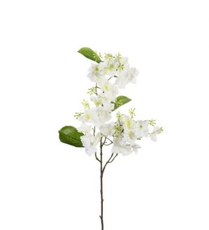 Hortensia, vit, konstgjord blomma-0