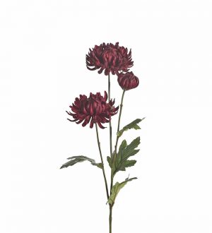 Chrysanthemum, vinröd, konstgjord blomma-0