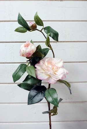 Kamelia, rosa, konstgjord blomma-0