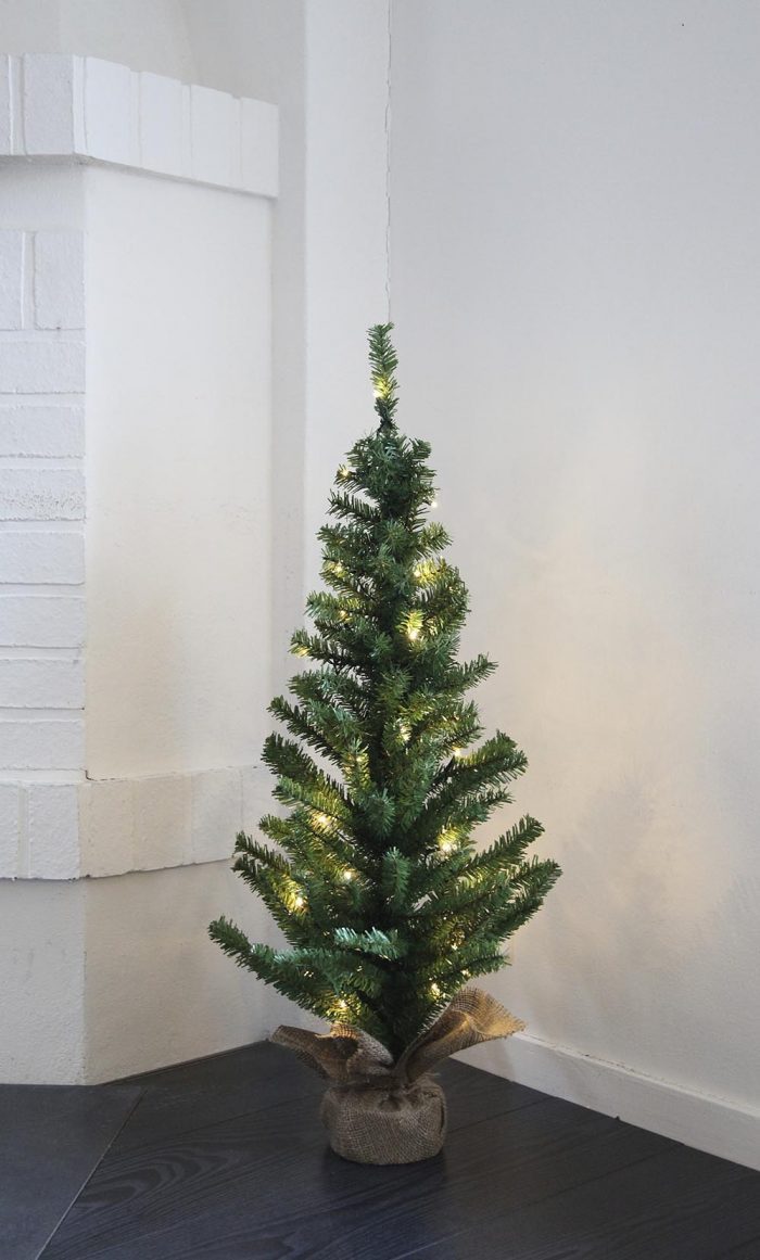 Gran i kruka, LED, 50 lampor, 90 cm, konstgjord-0