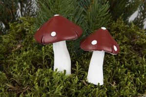Flugsvamp, 2- pack, konstgjorda svampar-6058