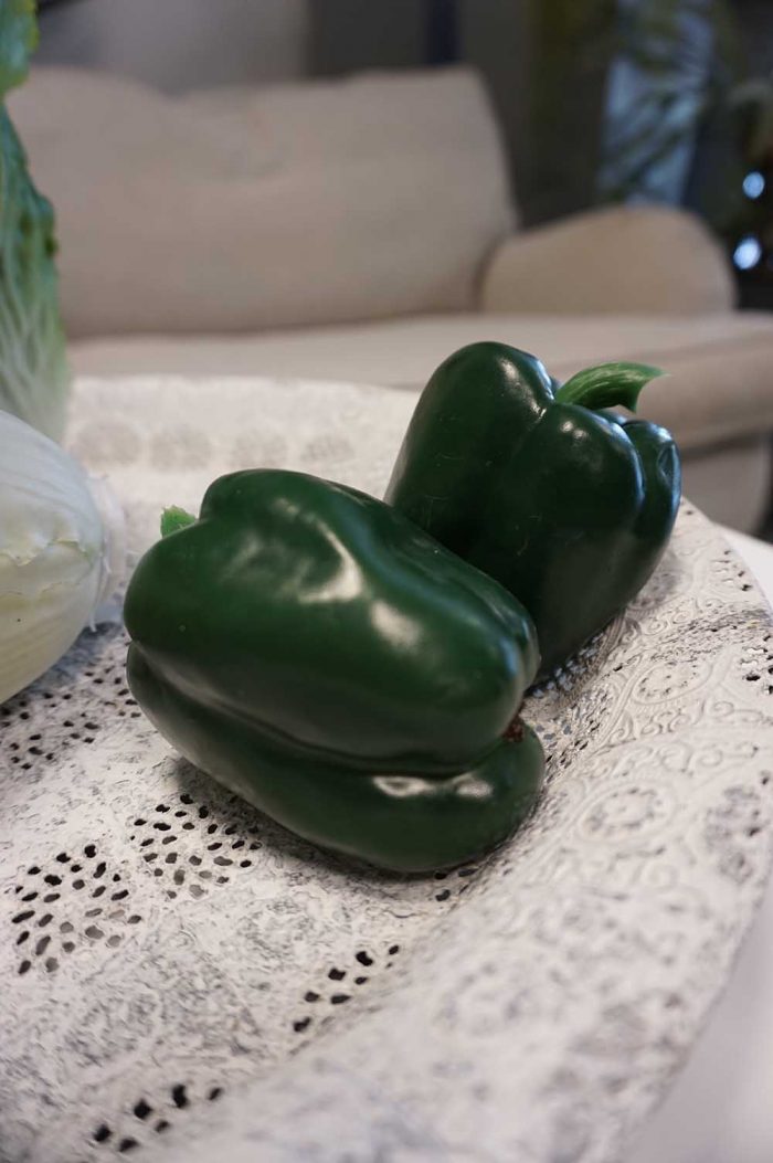 Paprika, grön, konstgjord-0