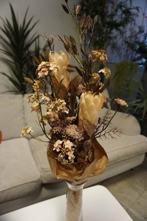 Trachelium, beige, konstgjord blomma-0