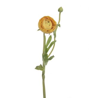 Ranunkel, gul, konstgjord blomma-0