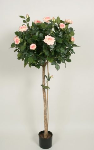Ros träd, Lady Rose, rosa blommor konstgjort, 140cm-0