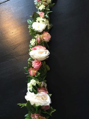 Hårkrans, 25cm, midsommarkrans secret rosegarden , konstgjord-6578