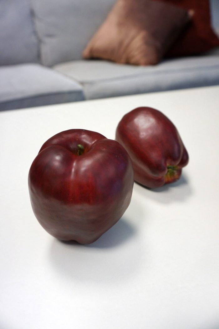 Äpple, rött, konstgjord frukt, 8 cm