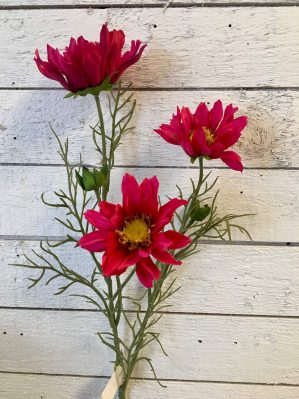 Rosenskära, cosmos, cerise, konstgjord blomma, 55 cm