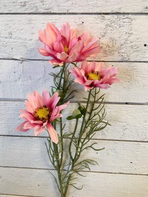 Rosenskära, cosmos, varmrosa, konstgjord blomma, 55 cm