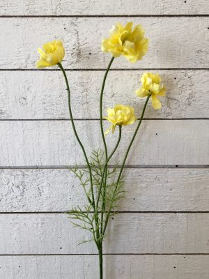 Rosenskära, cosmos, ljusgul, konstgjord blomma, 55 cm