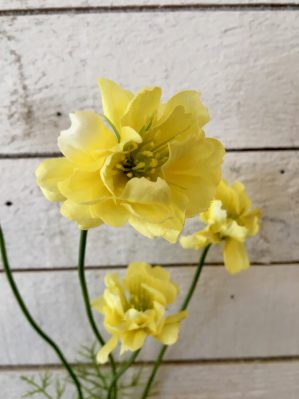 Rosenskära, cosmos, ljusgul, konstgjord blomma, 55 cm - Bild 2