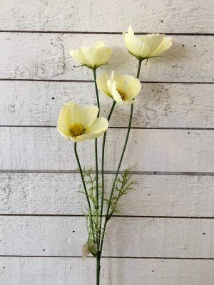 Rosenskära, cosmos, ljusgul, konstgjord blomma, 60 cm