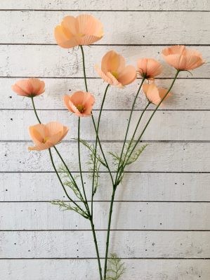 Rosenskära, cosmos, aprikos, konstgjord blomma, 100 cm