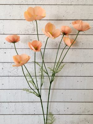 Rosenskära, cosmos, aprikos, konstgjord blomma, 100 cm