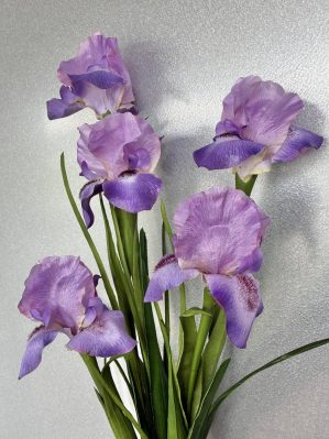 Iris, lila konstgjord blomma, 68 cm - Bild 2
